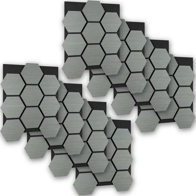 TecTake GmbH tectake Akustikpaneele Sonic Shield Holzoptik - 8er Set Eiche hellgrau