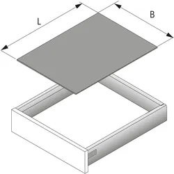 Hettich Antirutschmatte, Nennlänge 450 mm x 5000, anthrazit, Küchen Organizer, Grau