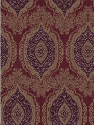 Seabrook Designs Delphine Ornamental Damask Unpasted Wallpaper
