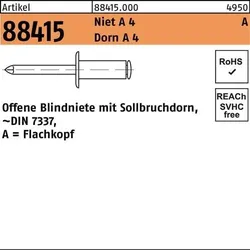 Blindniete R 88415 FLAKO 3x 8 Niet A 4/Dorn A 4 500 Stück