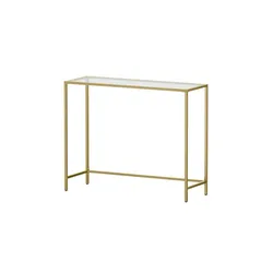 Konsolentisch   ¦ gold ¦ Maße (cm): B: 35 H: 80