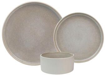 Sango Anderson Reactive Cream Stoneware 12 Pc Set
