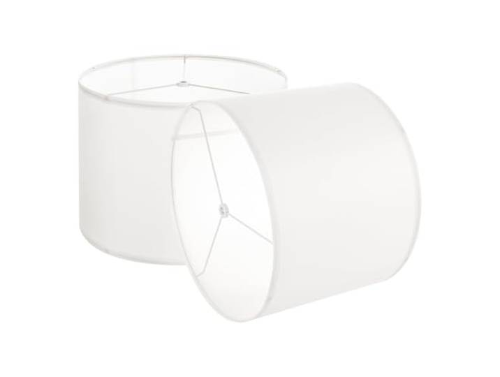 VEVOR Abat-jour tambour\, 2 pcs\, 33x33x25 cm\, abat-jour de remplacement moyen en lin pour lampes de table\, lampadaires et suspensions\, housse de rechange pour lampe\, assemblage facile\, lin blanc cassé