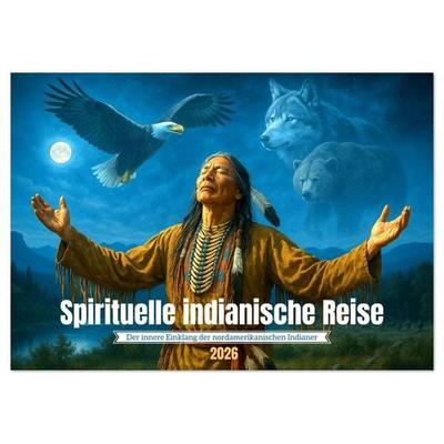 Spirituelle indianische Reise (Tischkalender 2026 DIN A5 quer), CALVENDO Monatskalender