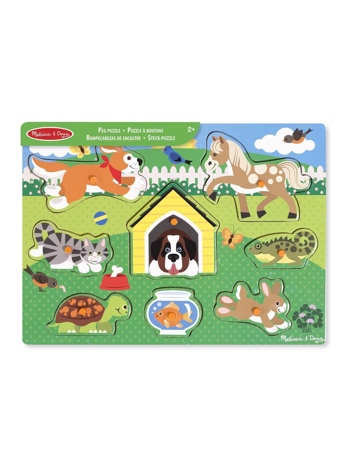 Melissa & Doug Wooden Peg Puzzle Pets Holz