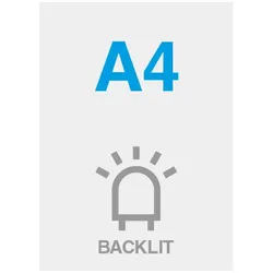 Premium Backlit PP Folie 200g/m2, Satin Oberfläche, A4 (210x297mm)