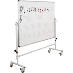 Whiteboard Notentafel fahrbar B/H 120x100