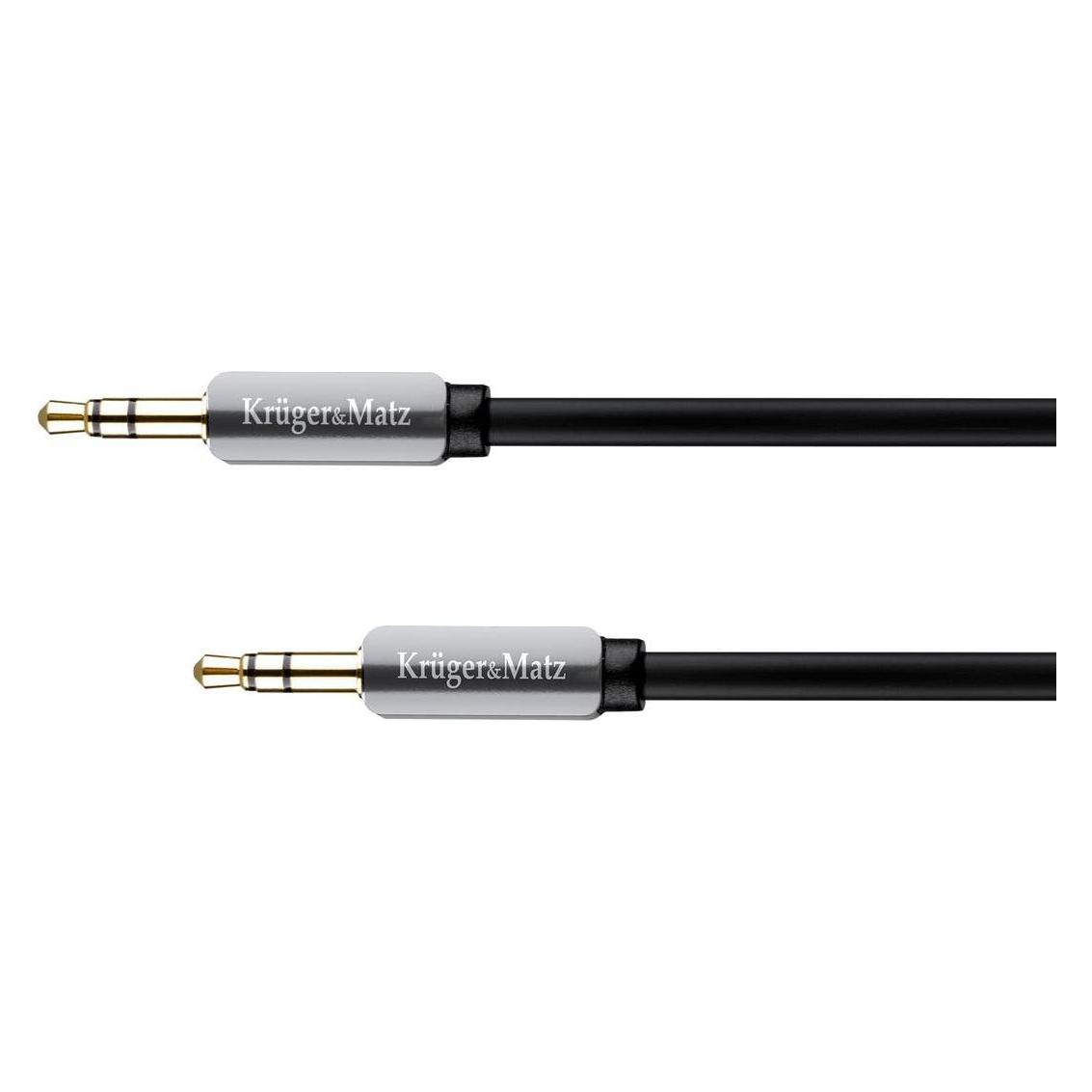 Krüger&Matz Kabel Kruger&Matz Jack 3.5mm - Jack 3.5mm 1.8m srebrny (KM0313) (1.80 m, AUX Kabel) (35631011)