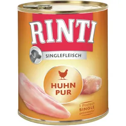 RINTI Singlefleisch 800g Dose Hundenassfutter 6 x 800 Gramm Huhn pur