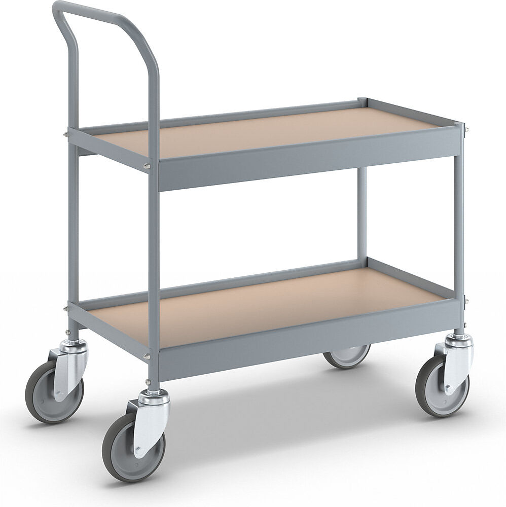 Abräumwagen, LxBxH 720 x 380 x 855 mm, mit 4 Lenkrollen, Rad-Ø 125 mm eurokraft pro