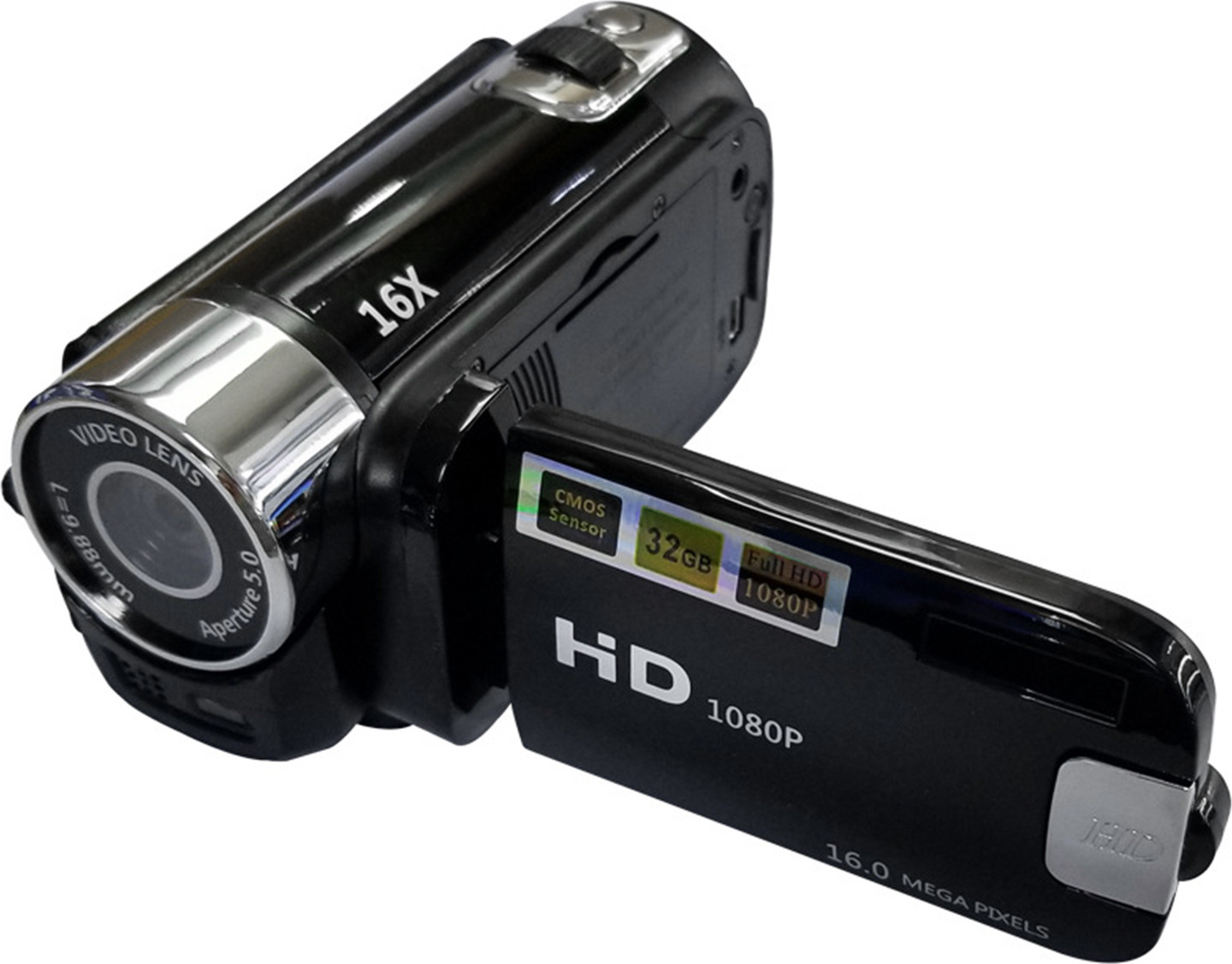 Cocosity Draagbare 1080P HD Digitale Camera met 16 Megapixels, 2,7 inch LCD-scherm en 16x Zoom