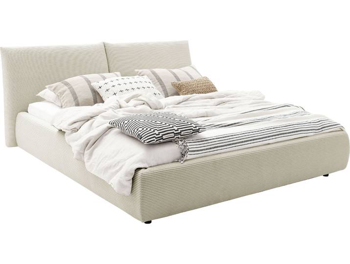 Polsterbett, Cord, Beige, 180×220 cm, Maximal Belastbar 280 kg, Modern, Places Of Style