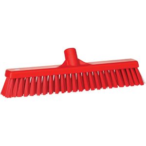 Vikan Besen Schiebebesen, 31744, rot, mit Gewinde & Kunststoff-Borsten, Breite 41 cm