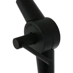 Steinhauer Stehleuchte PRESTIGE CHIC, 1-flammig, E27, IP20, schwarz / Schirm holz STE-3792ZW