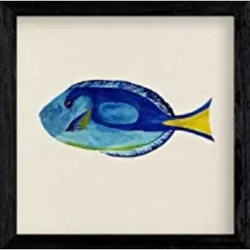 POSTER Square Fischzeichnungen 20X20cm Schwarzer Rahmen