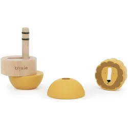 Trixie Baby, Babyrassel, Rassel-Stapeltier aus Holz Löwe