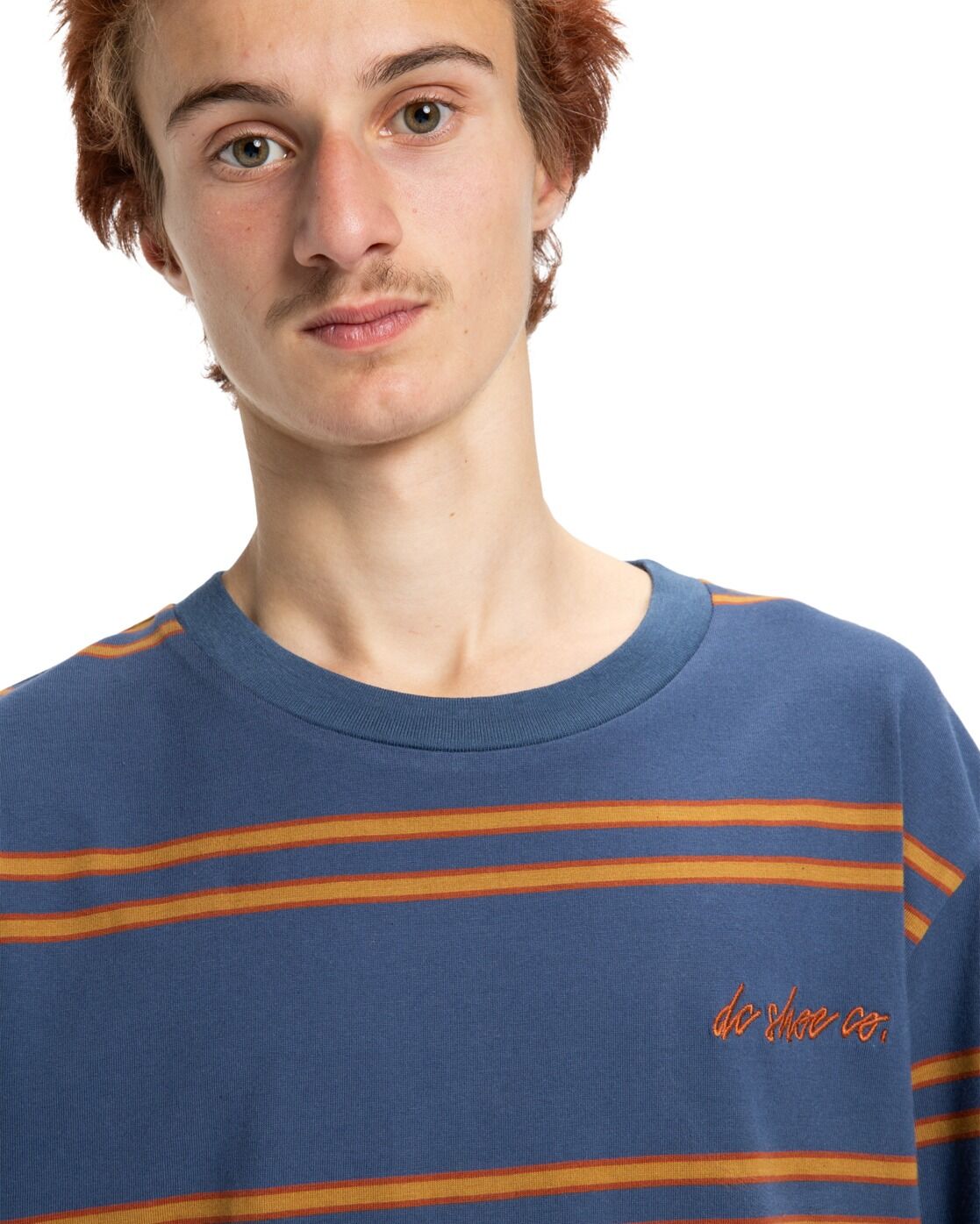 Rundhalsshirt DC SHOES "Maximize Stripe", Herren, Gr. M, blau (schwarz denim), Obermaterial: 100% Baumwolle., Shirts Rundhalsshirt schwarz denim M