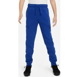 NIKE Kinder Hose Sportswear Fleece Graphic Cargo, Größe S in Blau Blau