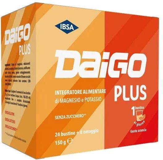 Daigo Ibsa Mgk Plus Integratore Magnesio Potassio Arancia 24+6 Bustine in Regalo