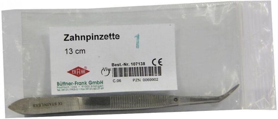 Pinzette Zahn gebogen 107138