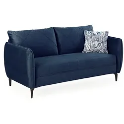 Sofa Novara Stoff Blau 2,5-Sitzer