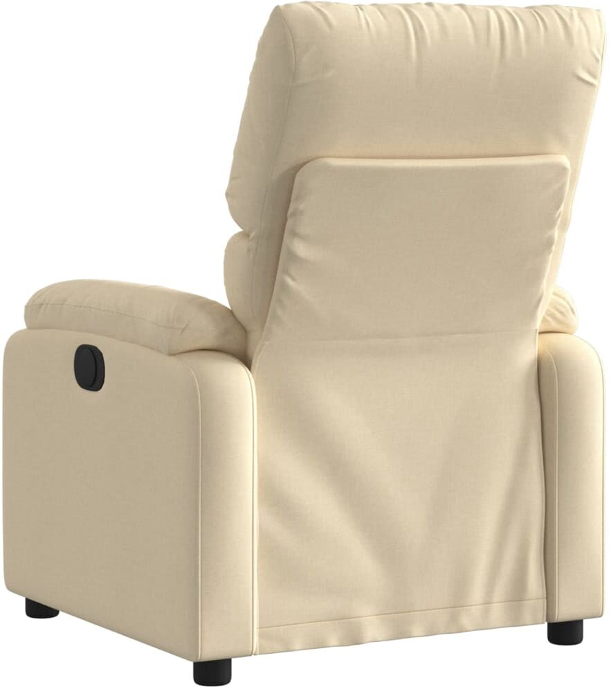 vidaXL Fauteuil inclinable Crème Tissu