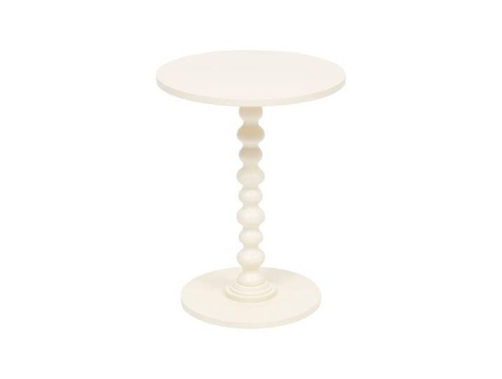 Table à café Table d'appoint Bois Blanc Ivoire D 38 cm - TABLE D'APPOINT