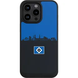 Nivocase Hülle für Apple iPhone 15 Pro Max Handyhülle NIVOcore Case Schwarz HSV Hamburg Skyline (Apple iPhone 15 Pro Max), Smartphone Hülle, Schwarz