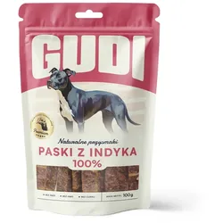 GUDI Putenfleischstreifen 100 g, natürliche Hundeleckerlis