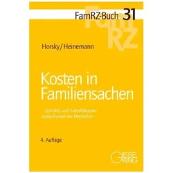 Kosten in Familiensachen, Fachbücher von Jörg Heinemann, Oliver Horsky