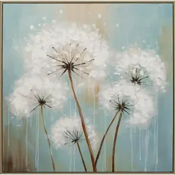 Gemälde PUSTEBLUMEN (BHT 82,50x82,50x5,50 cm) - blau - BHT 82,50x82,50x5,50 cm