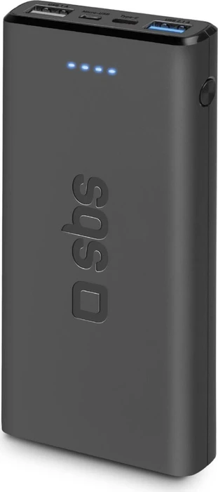 SBS Powerbank 10.000 mAh 2 USB 2.1 A, schwarz