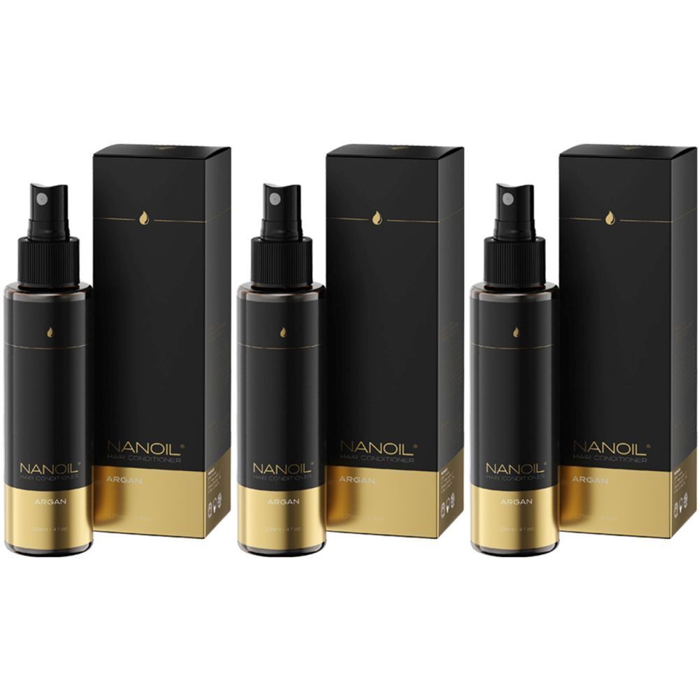 Nanoil Argan Hair Conditioner x3 3x125 ml Sprühflasche