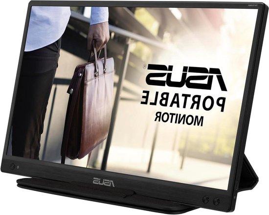 Tragbarer Monitor - Zusätzlicher Bildschirm - Produktives Arbeiten - Full HD IPS - 156 Zoll - Schwarz