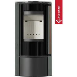 Ofen KRATKI ERIK Ø150 5,5kW SERPENTINO Stahl Verschluss Griff Jatoba