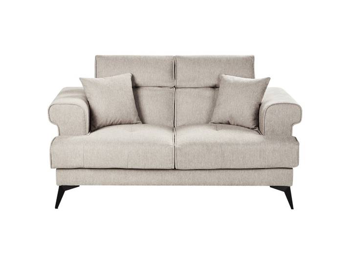 2-SITZER-SOFA Stoff Taupe Skive