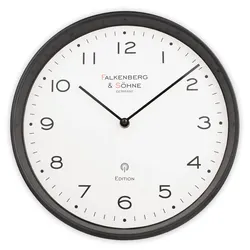 digi-tech GmbH Design Funkwanduhr 30 cm lautlos Japanisches Quarzuhwerk Mineral Glas 4-MV2622-2