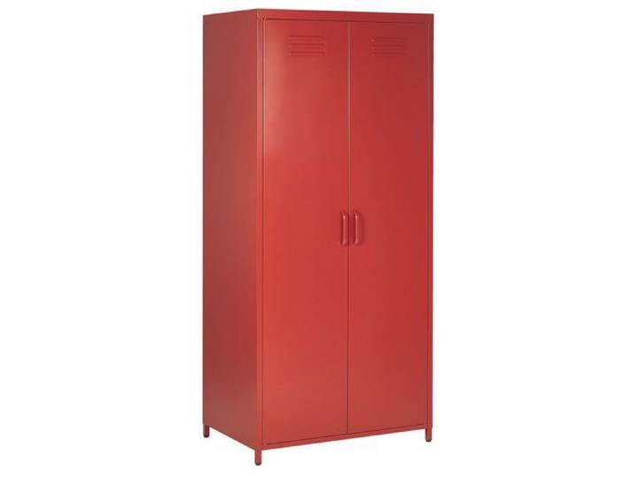 Beliani - Armoire en acier chromé rouge VARNA