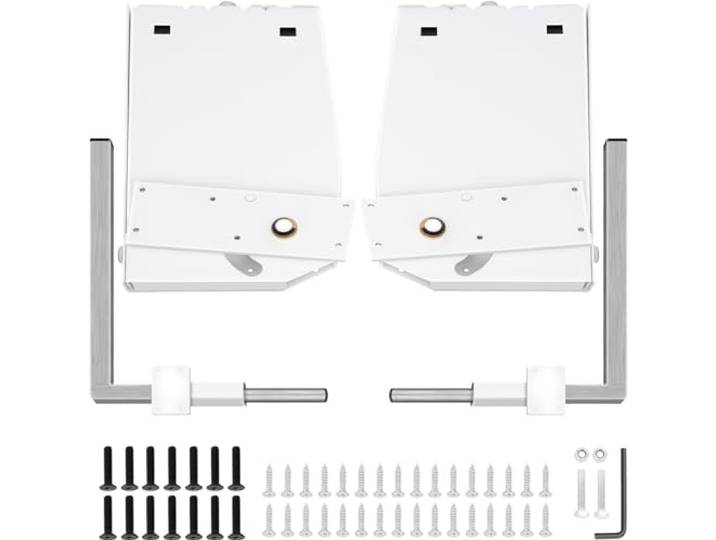 VEVOR Kit Mécanisme de Montage Mural à Ressort\, Capacité de Charge Robuste 450 kg\, Kit de Bricolage Quincaillerie Support de Lit pour Largeur de 1\,2 à 1\,8 m Lit Murphy\, King Queen Vertical\, Blanc