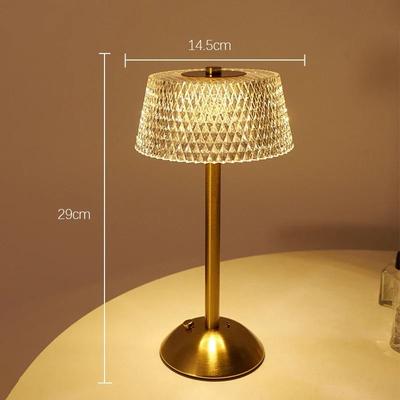 Uplift Picks Rechargeable Glass Touch Table Lamp For Warm Bedside Ambient Lighting Decor thick Rod