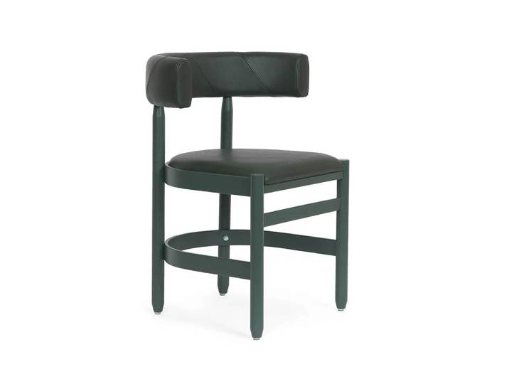 Källemo Fauteuil Botero Cuir Tärnsjö 8420 vert-piètement frêne vert