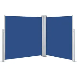 vidaXL Ausziehbare Seitenmarkise Blau 140 x 600 cm