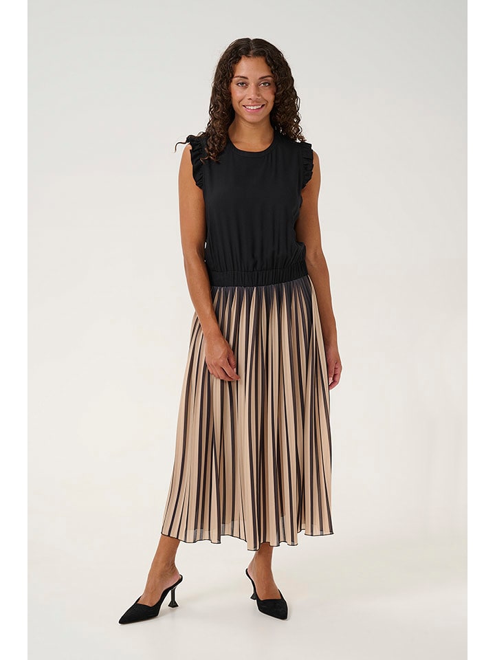 CULTURE Kleid in Schwarz/ Creme - M