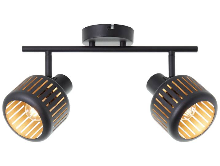 Spot encastré BRILLIANT\, 2 lumières\, couleur noire\, indice de protection IP20\, culot E14\, 28 watts\, variateur intégré\, adapté aux ampoules à baionnette