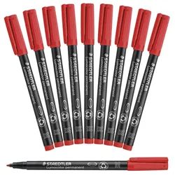 STAEDTLER Lumocolor Folienstifte 1.0 mm Rot