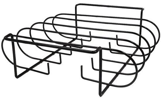 Zwarte grillset voor biefstuk en buitenbarbecue