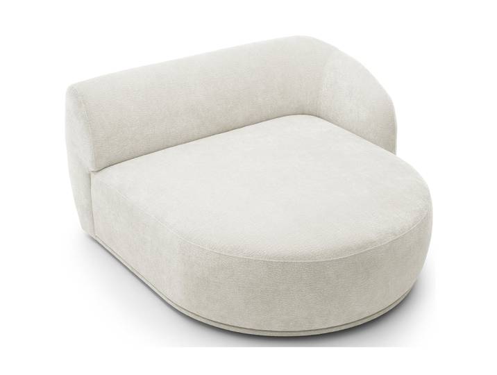 Modulares Ottomane Bommo, rechtsseitig, cremefarbenes Chenille