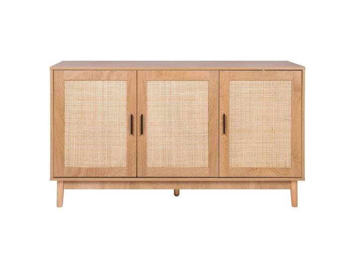 Buffet 3 portes MANELLA 133 cm imitation chêne