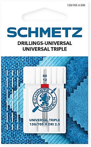 Schmetz Drillingsnadel "Universal", Stärke: 80, Nadelabstand: 2,5 mm