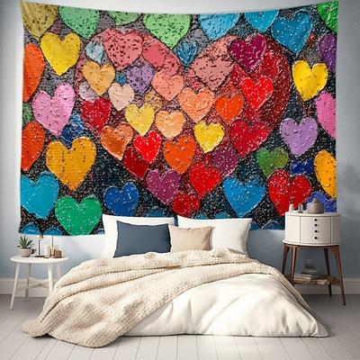 Juni Pride Monat Regenbogen Malerei Wandteppich Wandkunst Großer Wandteppich Mural Deko Fotohintergrund Decke Vorhang Zuhause Schlafzimmer Wohnzimmer Dekoration